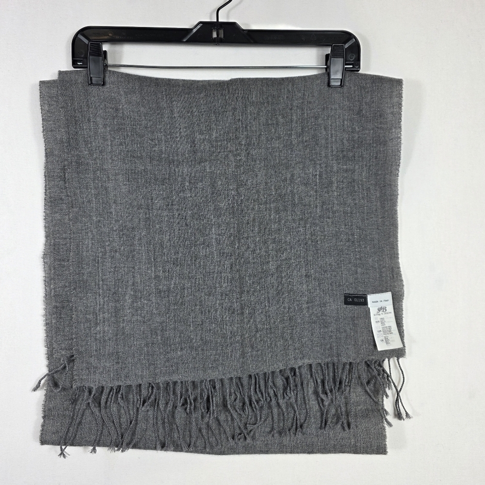 Caractere wool cashmere and silk blend fringe scarf